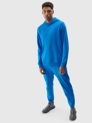 Spodnie dresowe joggery z bawełną organiczną męskie - niebieskie 4F