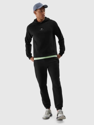 Spodnie dresowe joggery z bawełny organicznej męskie - czarne 4F