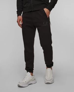 Spodnie dresowe męskie C.P. Company Light Fleece Logo Sweatpants czarne CP Company