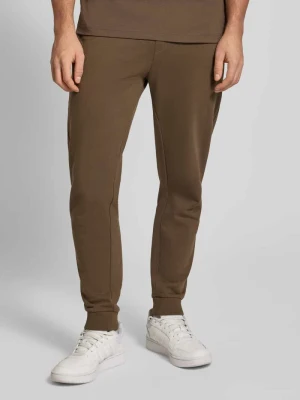 Spodnie dresowe o kroju comfort fit z czystej bawełny model ‘NAPIN’ Hugo Blue