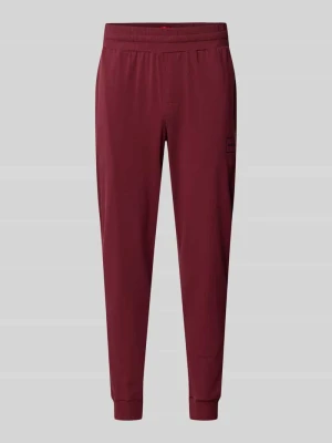 Spodnie dresowe o kroju comfort fit z mieszanki bawełny model ‘LAZE’ HUGO
