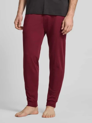 Spodnie dresowe o kroju comfort fit z mieszanki bawełny model ‘LAZE’ HUGO