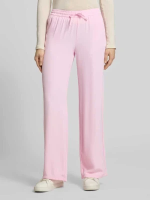 Spodnie dresowe o kroju loose fit z elastycznym pasem i troczkiem JJXX