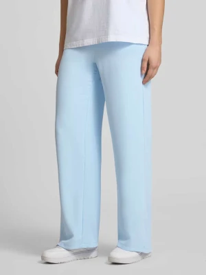 Spodnie dresowe o kroju loose fit z elastycznym pasem i troczkiem JJXX