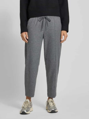 Spodnie dresowe o kroju regular fit z dodatkiem wełny lana model ‘Eden’ CAMBIO