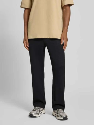 Spodnie dresowe o kroju regular fit z efektem żakardu model ‘MIRROR LONG’ BOSS Green