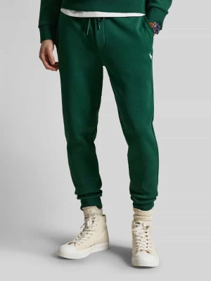 Spodnie dresowe o kroju regular fit z mieszanka bawełny Polo Ralph Lauren Ciemnozielony
