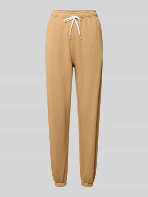 Spodnie dresowe o kroju regular fit z mieszanka bawełny Polo Ralph Lauren Camel