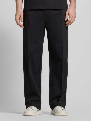 Spodnie dresowe o kroju regular fit z mieszanki bawełny model ‘DINETO’ HUGO