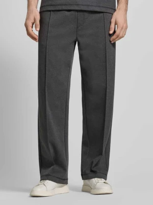 Spodnie dresowe o kroju regular fit z mieszanki bawełny model ‘DINETO’ HUGO