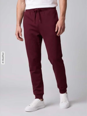 Spodnie dresowe o kroju regular fit z mieszanki bawełny model 'FEELCOZY' Adidas Ciemnoczerwony