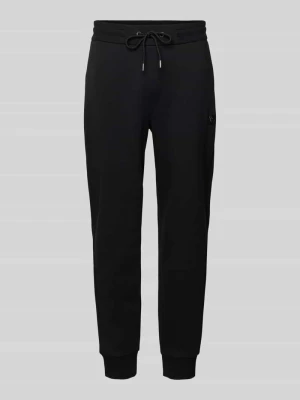 Spodnie dresowe o kroju regular fit z mieszanki bawełny model ‘LOCSIN’ Boss