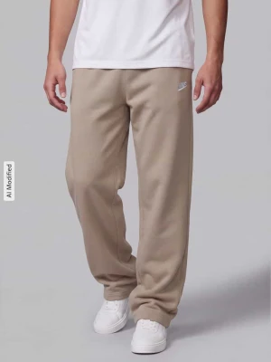 Spodnie dresowe o kroju regular fit z mieszanki bawełny Nike Beżowy