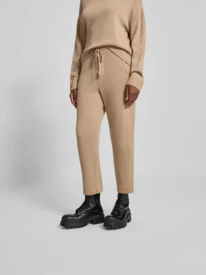Spodnie dresowe o kroju relaxed fit z domieszką kaszmiru Juvia Camel