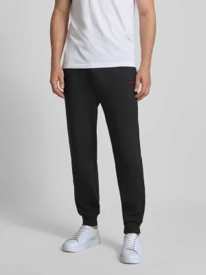 Spodnie dresowe o kroju relaxed fit z mieszanki bawełny model ‘ATLAS’ HUGO