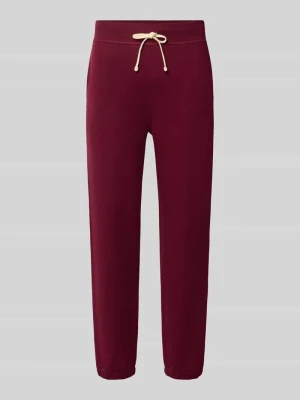 Spodnie dresowe o kroju relaxed fit z mieszanki bawełny Polo Ralph Lauren Bordowy