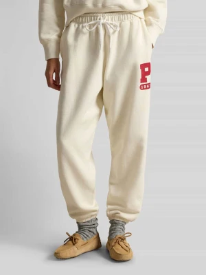 Spodnie dresowe o kroju relaxed fit z mieszanki bawełny Polo Ralph Lauren Złamany biały