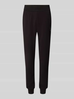spodnie dresowe o kroju slim fit z mieszanki wiskozy Armani Exchange Czarny