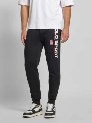 Spodnie dresowe o kroju slim fit z nadrukiem z logo Polo Ralph Lauren