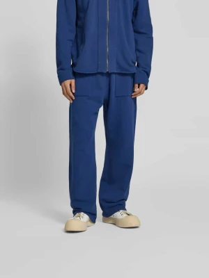 Spodnie dresowe o kroju straight fit z detalem z logo Kenzo Ciemnoniebieski