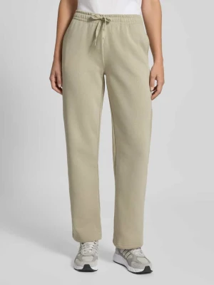 Spodnie dresowe o kroju straight fit z elastycznym pasem Gina Tricot