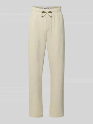 Spodnie dresowe o kroju straight fit z elastycznym pasem JAKE*S STUDIO MEN