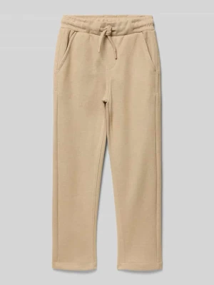 Spodnie dresowe o kroju straight fit ze strukturalnym wzorem BLUE SEVEN