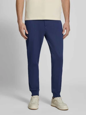 Spodnie dresowe o luźnym kroju z wyhaftowanym logo model 'MESH FACE' Polo Ralph Lauren Granatowy