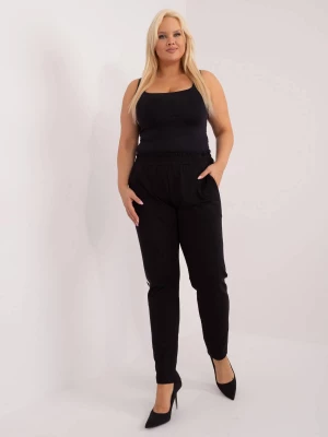 Spodnie dresowe plus size czarny casual Basic feel good