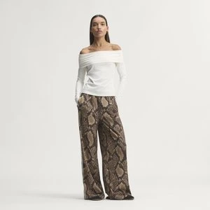 Spodnie dresowe Satin Snake Print Wide Leg Adidas
