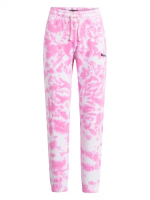 Bench Spodnie dresowe "Shylah" w kolorze różowo-białym rozmiar: 40