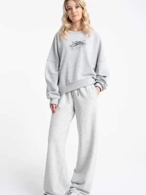 Spodnie dresowe szary melanż WIDE LEG Reporter Young