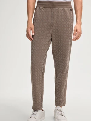 Spodnie dresowe Tamas w kolorze taupe, z chabrowym motywem Joop