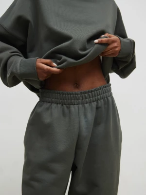 Spodnie dresowe typu jogger w kolorze ANTHRACITE - STAGER-XS Marsala