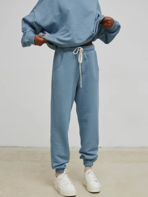 Spodnie dresowe typu jogger w kolorze BLUE MARINA - DRIPS-M marsala-butik.pl