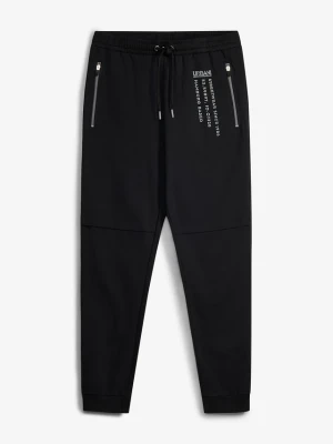 Spodnie dresowe typu jogger z czystej bawełny organicznej BonPrix czarny