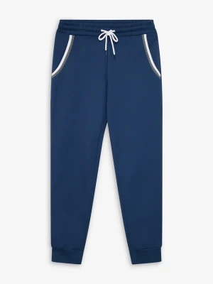 Spodnie dresowe typu joggery, regular fit, straight BonPrix niebieski