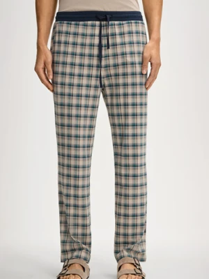 Spodnie dresowe w kolorze beżowo-zielonym w kratę Joop