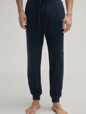 Spodnie dresowe w kolorze granatowym z chabrowym wzorem Joop