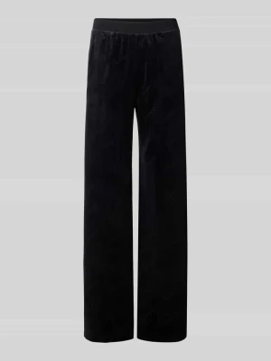 Spodnie dresowe w kroju straight fit z elastycznym pasem model 'LOREN' Guess Czarny