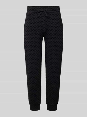 spodnie dresowe we wzór na całej powierzchni z wzór z logo model 'PANTALONI' Armani Exchange Czarny