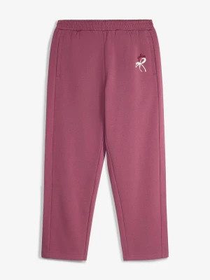 Spodnie dresowe, wide leg, z czystej bawełny organicznej BonPrix fioletowy