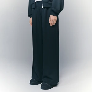Spodnie dresowe wide leg z modalem basic czarne House