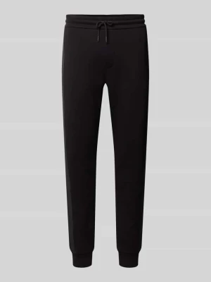 Spodnie dresowe z bordiurą Armani Exchange Czarny
