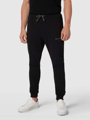 Spodnie dresowe z detalami z logo carlo colucci