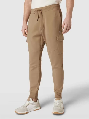 Spodnie dresowe z detalem z logo w jednolitym kolorze Polo Ralph Lauren