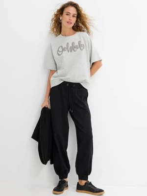 Spodnie dresowe z elastyczną gumką w talii bonprix