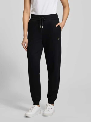 Spodnie dresowe z elastycznym ściągaczem Armani Exchange Czarny