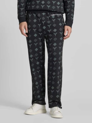 Spodnie dresowe z elastycznym ściągaczem carlo colucci