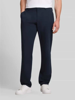 Spodnie dresowe z mieszanki bawełny o kroju regular fit model 'RUPERT' Tom Tailor Granatowy